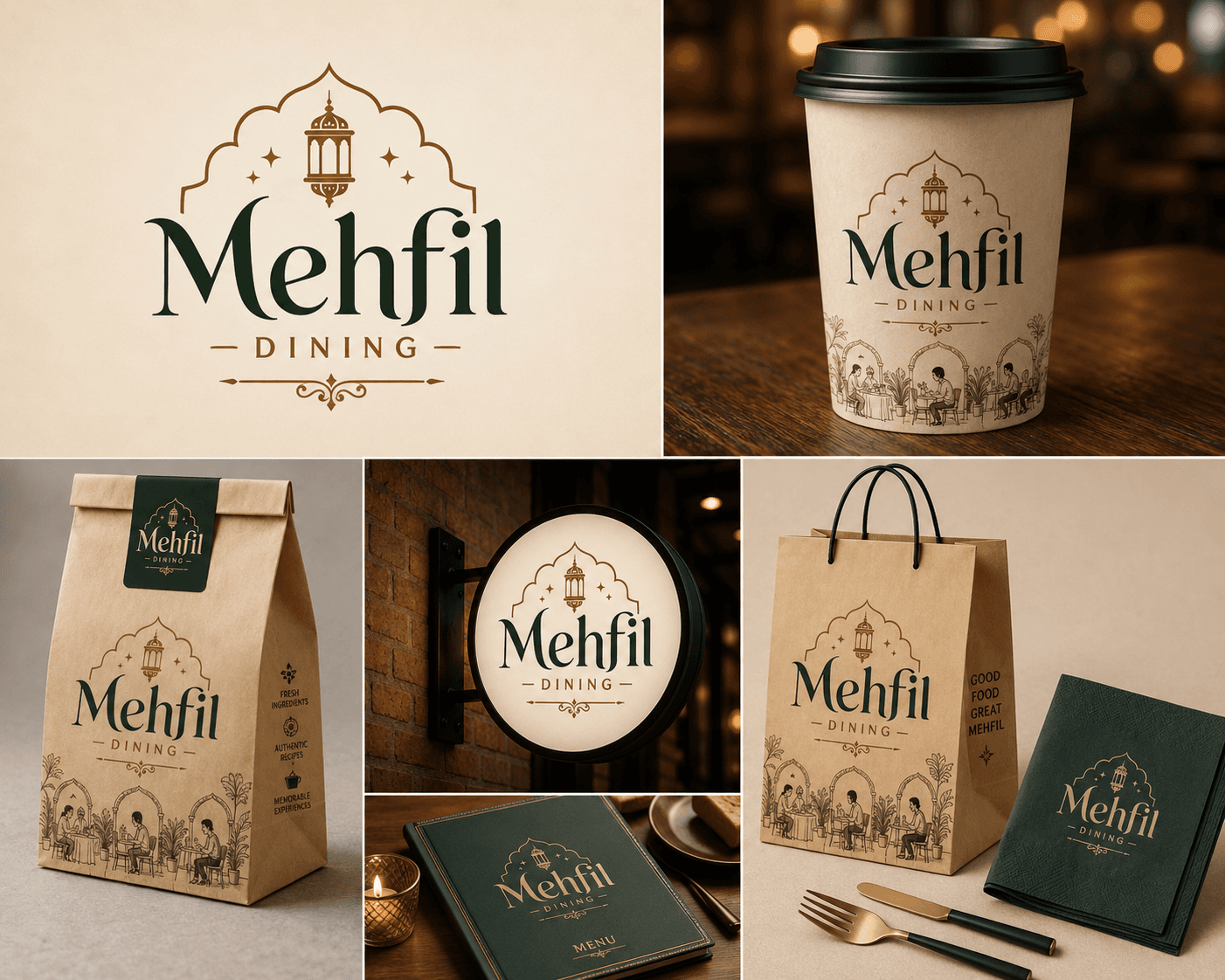 Mehfil Dinning brand concept